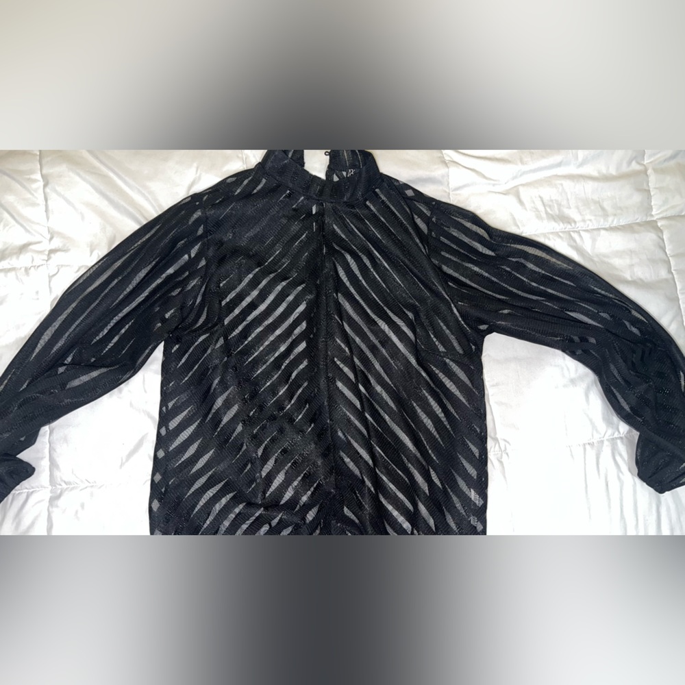 New York & Company Black Textured Top